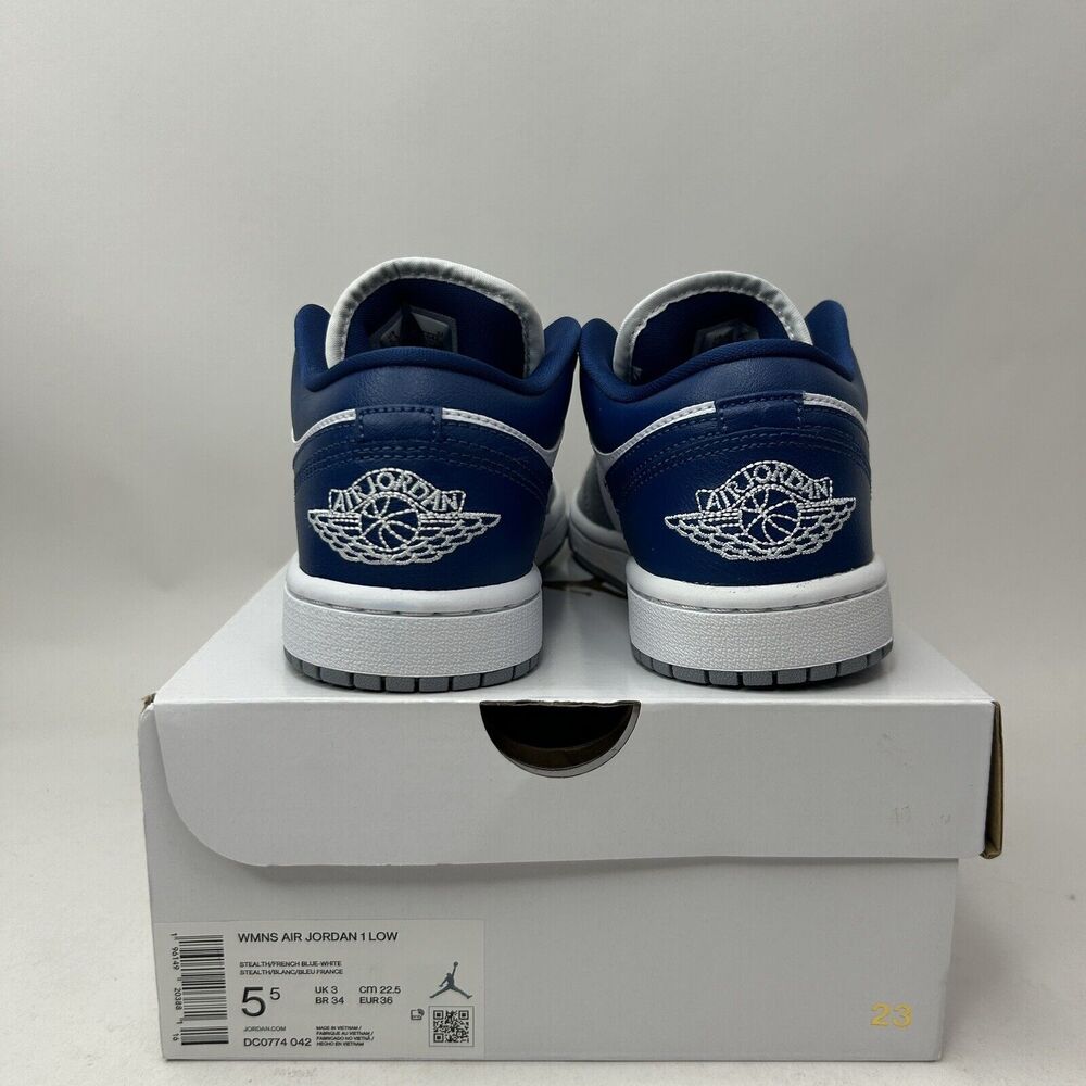 Nike Shoes Air Jordan 1 Retro Low WMNS “Stealth French Blue” 2023 - Picture 4 of 5